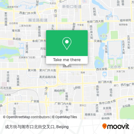 成方街与闹市口北街交叉口 map