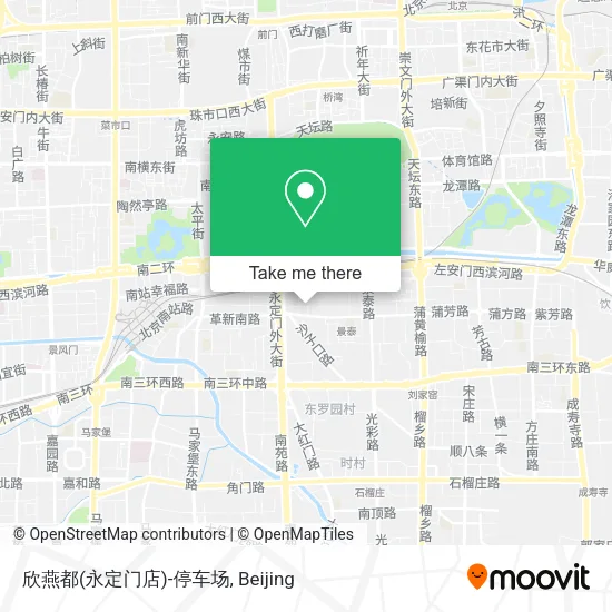 欣燕都(永定门店)-停车场 map
