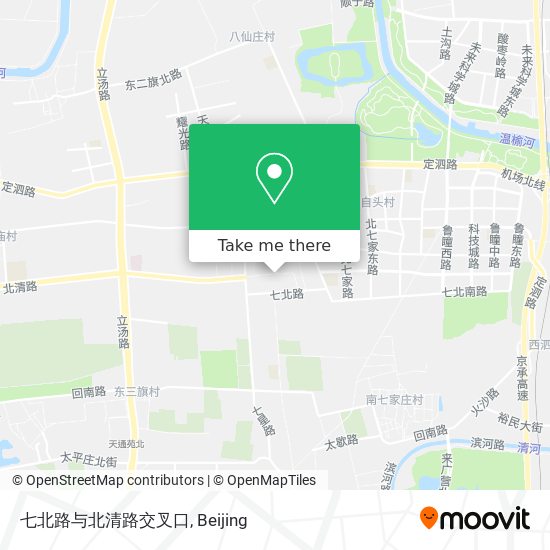 七北路与北清路交叉口 map