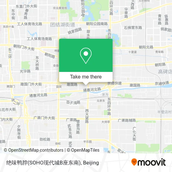 绝味鸭脖(SOHO现代城B座东南) map