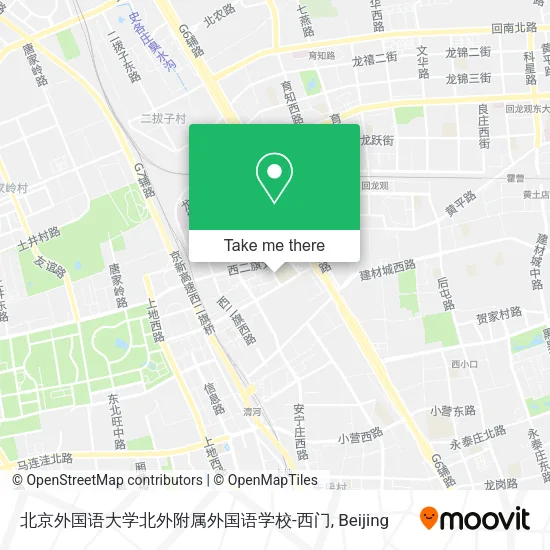 北京外国语大学北外附属外国语学校-西门 map
