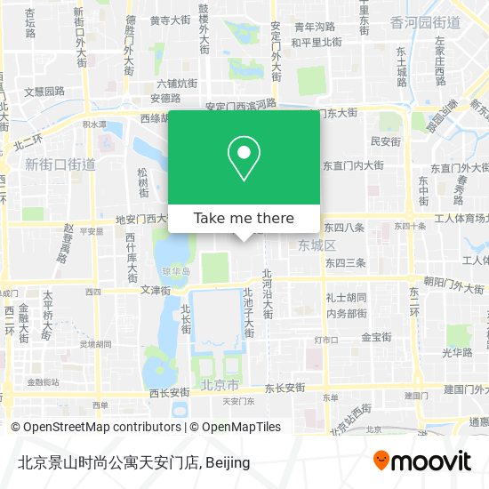 北京景山时尚公寓天安门店 map