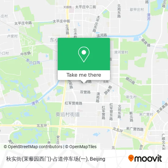 秋实街(茉藜园西门)-占道停车场(一) map