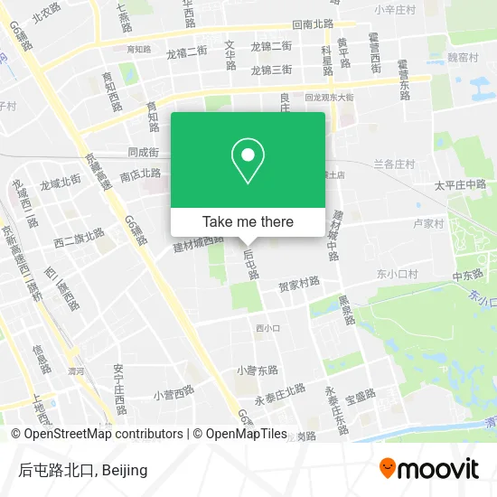 后屯路北口 map
