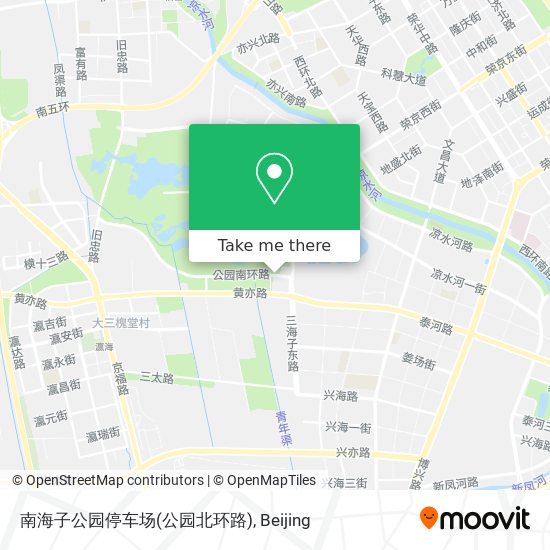 南海子公园停车场(公园北环路) map