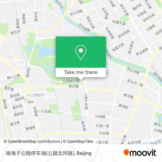 南海子公园停车场(公园北环路) map