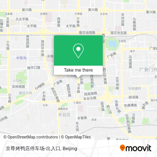 京尊烤鸭店停车场-出入口 map
