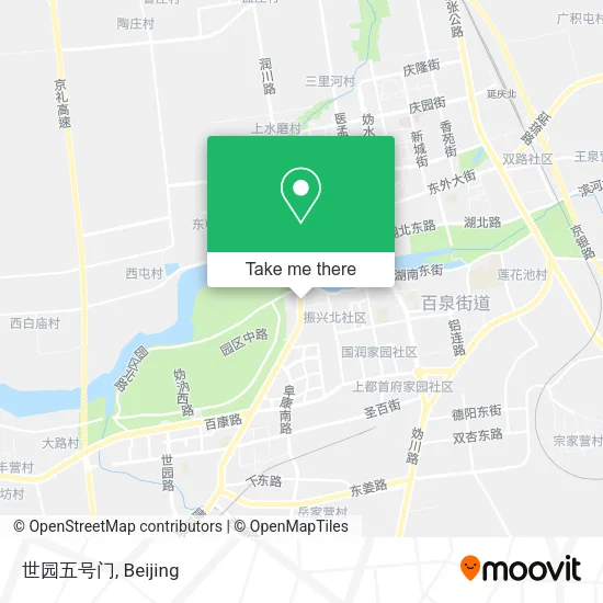 世园五号门 map