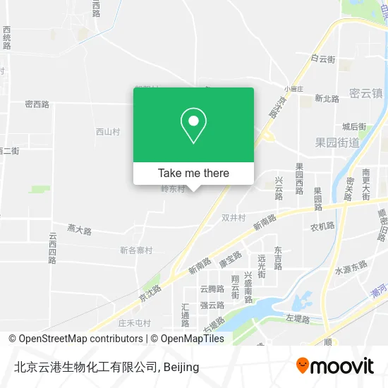北京云港生物化工有限公司 map