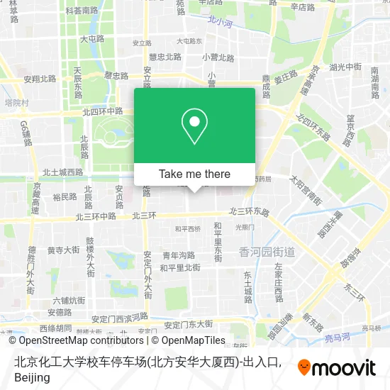北京化工大学校车停车场(北方安华大厦西)-出入口 map