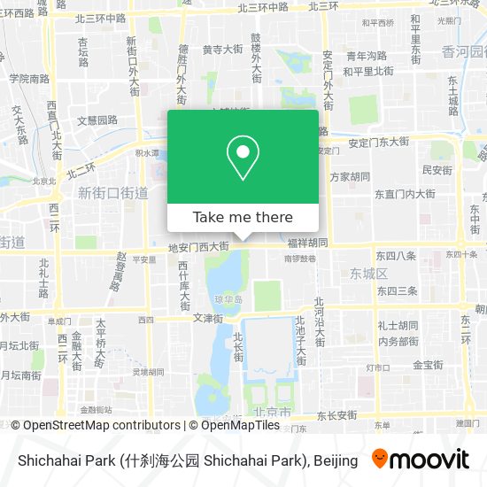 Shichahai Park (什刹海公园 Shichahai Park) map