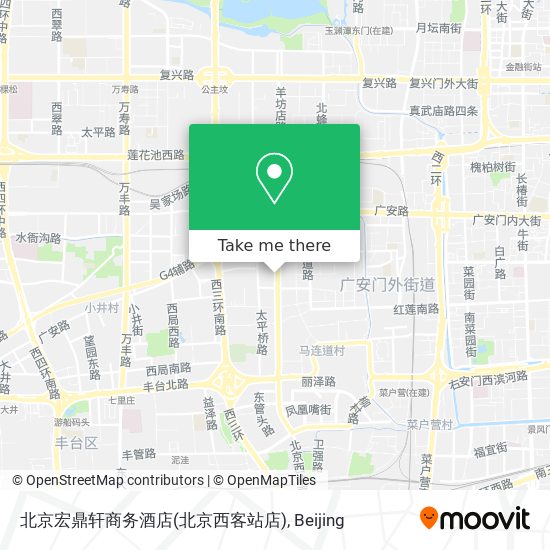 北京宏鼎轩商务酒店(北京西客站店) map
