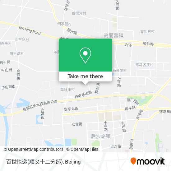 百世快递(顺义十二分部) map
