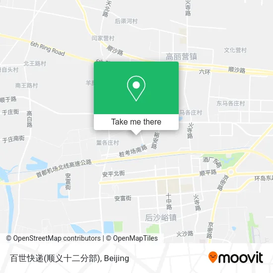 百世快递(顺义十二分部) map