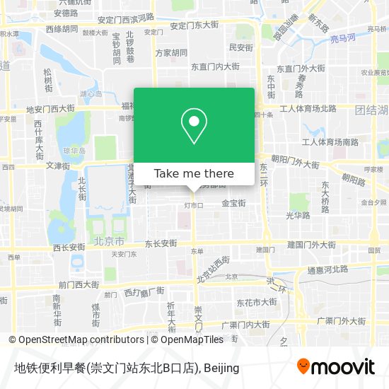 地铁便利早餐(崇文门站东北B口店) map