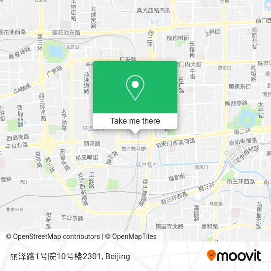 丽泽路1号院10号楼2301 map