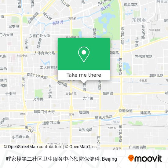 呼家楼第二社区卫生服务中心预防保健科 map