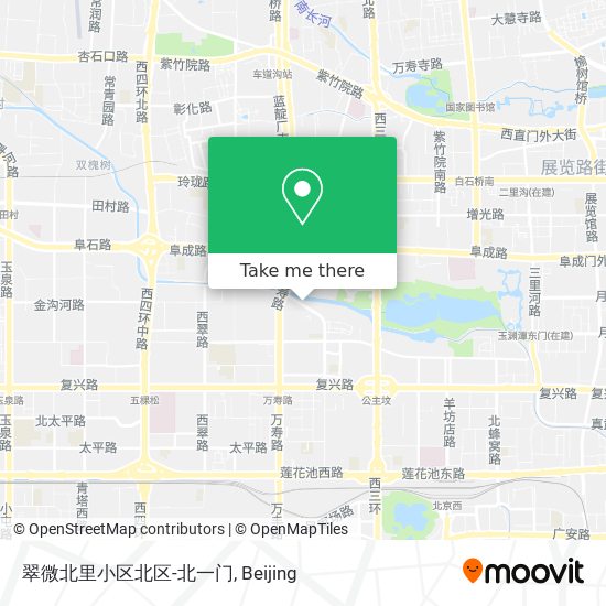 翠微北里小区北区-北一门 map