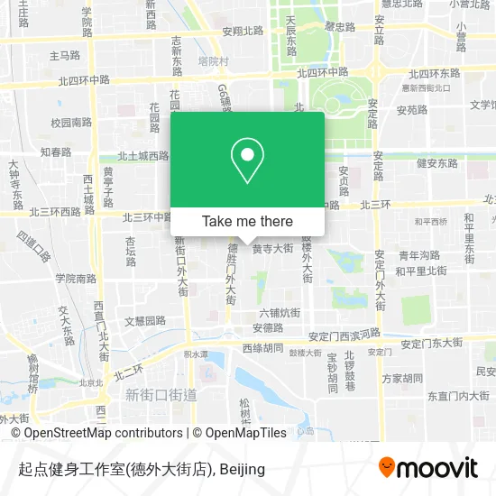 起点健身工作室(德外大街店) map