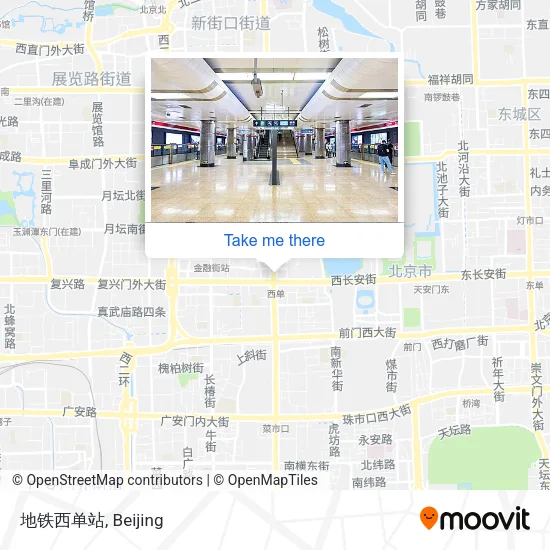 地铁西单站 map