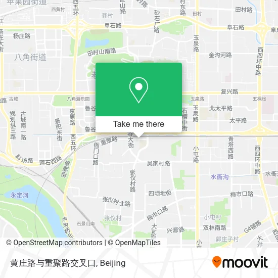 黄庄路与重聚路交叉口 map