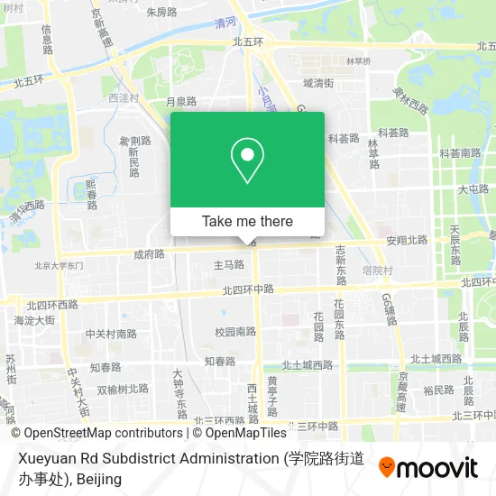 Xueyuan Rd Subdistrict Administration (学院路街道办事处) map