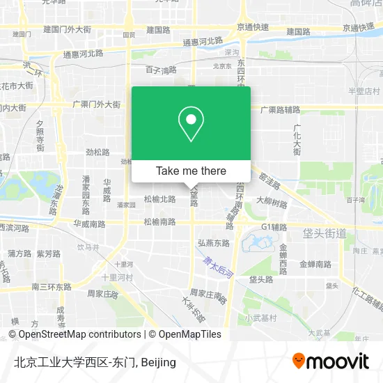 北京工业大学西区-东门 map