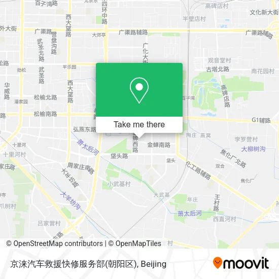 京涞汽车救援快修服务部(朝阳区) map