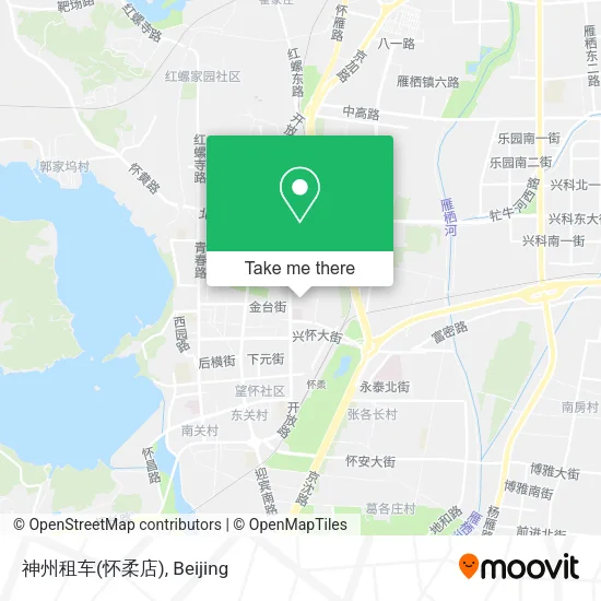 神州租车(怀柔店) map