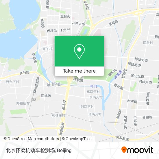 北京怀柔机动车检测场 map