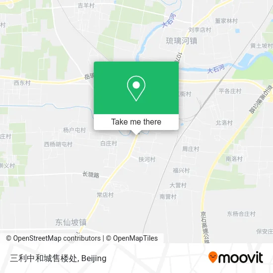 三利中和城售楼处 map