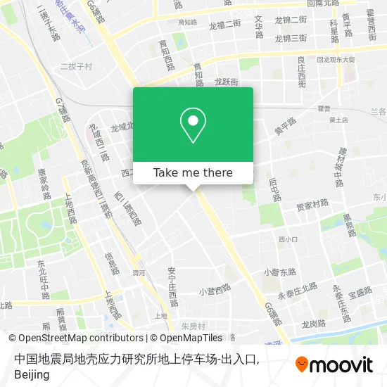 中国地震局地壳应力研究所地上停车场-出入口 map