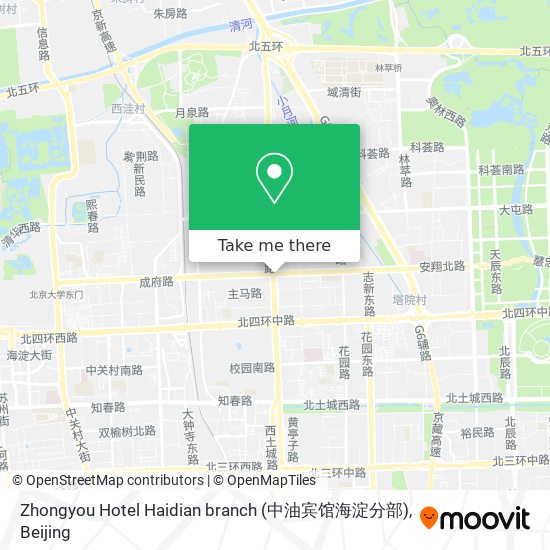 Zhongyou Hotel Haidian branch (中油宾馆海淀分部) map