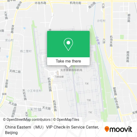 China Eastern（MU）VIP Check-In Service Center map
