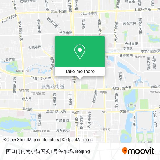 西直门内南小街国英1号停车场 map