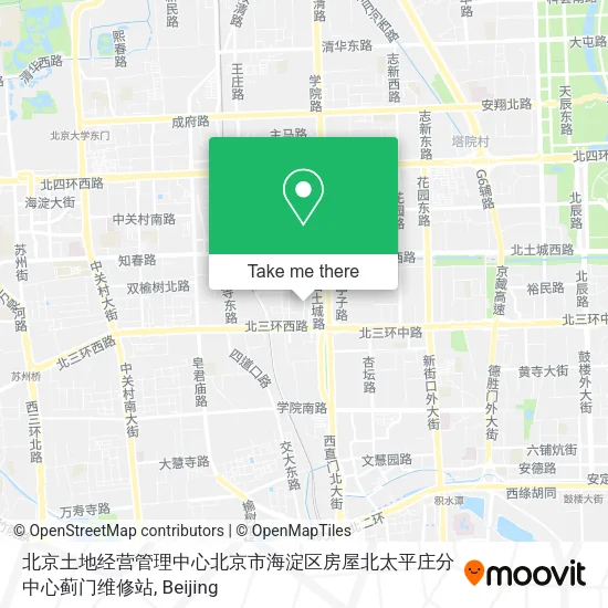 北京土地经营管理中心北京市海淀区房屋北太平庄分中心蓟门维修站 map
