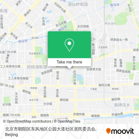 北京市朝阳区东风地区公园大道社区居民委员会 map