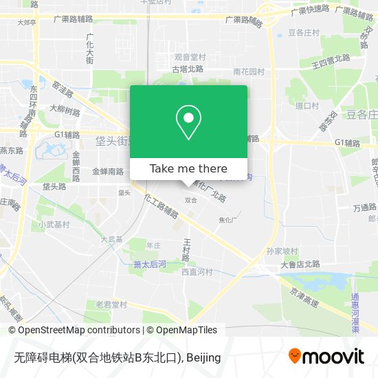 无障碍电梯(双合地铁站B东北口) map