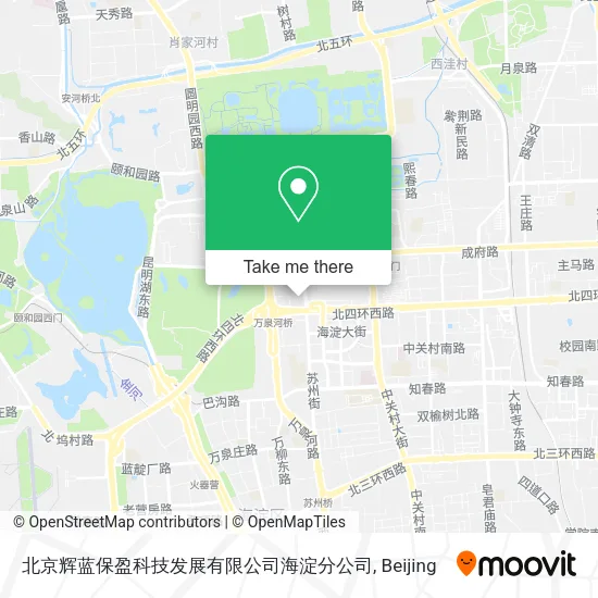 北京辉蓝保盈科技发展有限公司海淀分公司 map