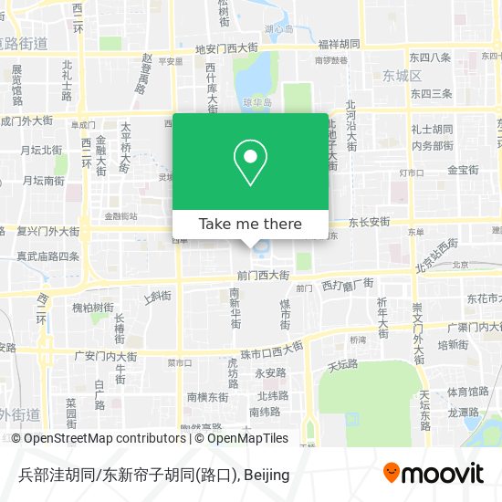 兵部洼胡同/东新帘子胡同(路口) map