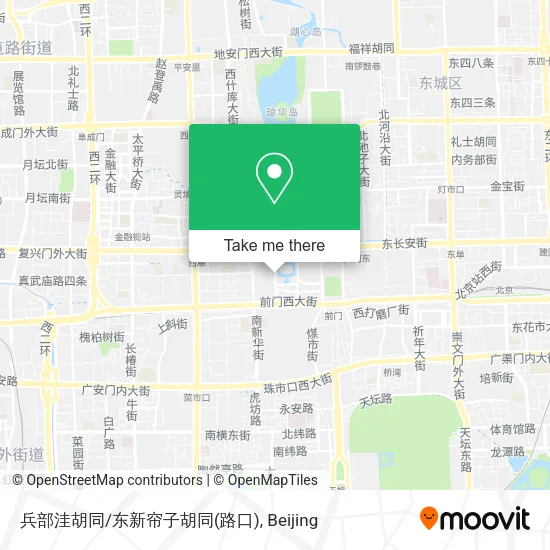 兵部洼胡同/东新帘子胡同(路口) map