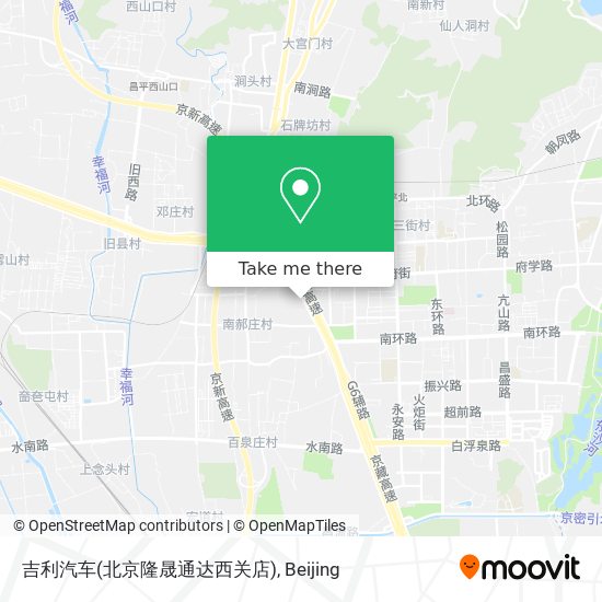 吉利汽车(北京隆晟通达西关店) map