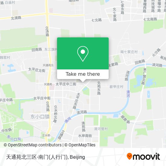 天通苑北三区-南门(人行门) map