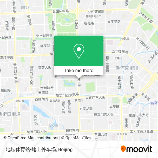 地坛体育馆-地上停车场 map