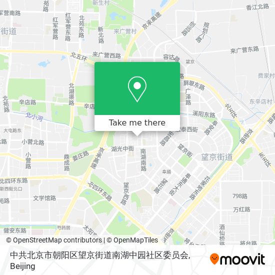 中共北京市朝阳区望京街道南湖中园社区委员会 map