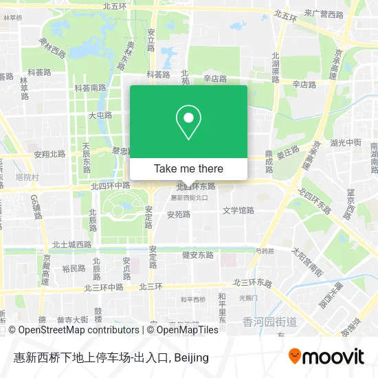 惠新西桥下地上停车场-出入口 map