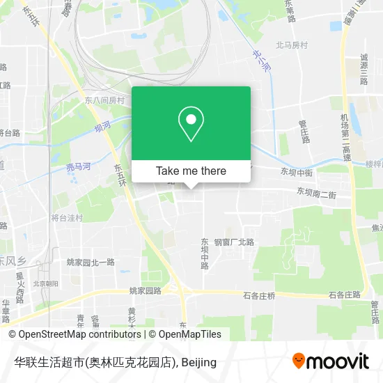 华联生活超市(奥林匹克花园店) map