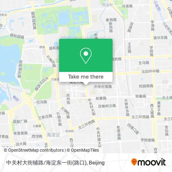 中关村大街辅路/海淀东一街(路口) map