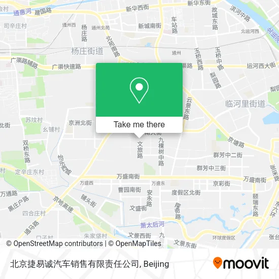 北京捷易诚汽车销售有限责任公司 map