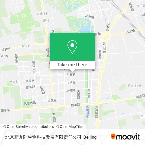 北京新九陆生物科技发展有限责任公司 map